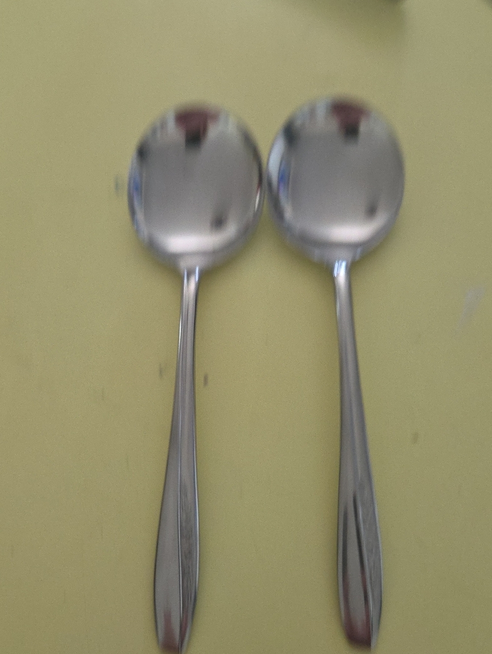 Vintage Insico Stainless Steel Flower Pattern Spoons - Set of 2